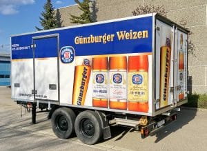 Radbrauerei Gebr. Bucher – Günzburger Weizen – Mietservice, Kühlanhänger
